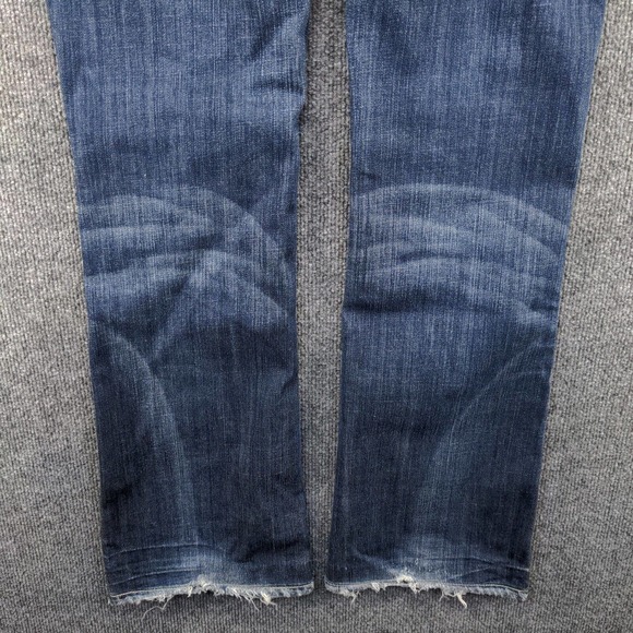 MEK Denim Men's Jeans Blue 27x34 Oaxaca Easy Dark Wash Denim Distressed Pockets - Picture 6 of 15